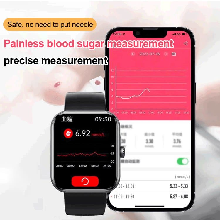 [De hele dag hartslag- en bloeddrukbewaking] Bluetooth-modus smartwatch